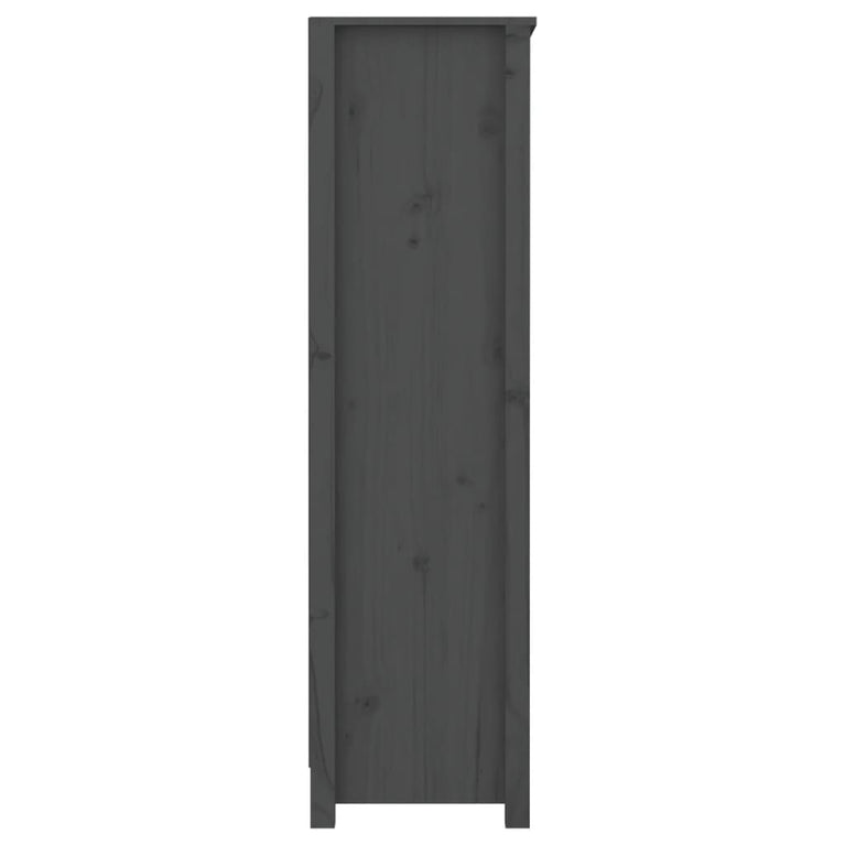 Boekenkast 80x35x126 cm massief grenenhout grijs MeubelReus