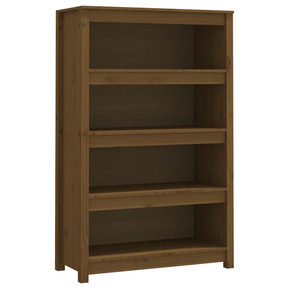 Boekenkast 80x35x126 cm massief grenenhout honingbruin MeubelReus