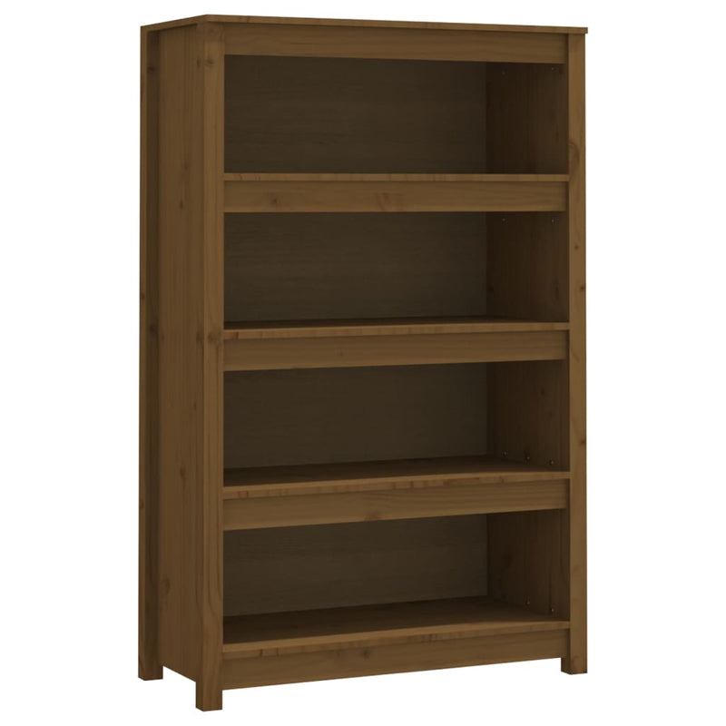 Boekenkast 80x35x126 cm massief grenenhout honingbruin MeubelReus