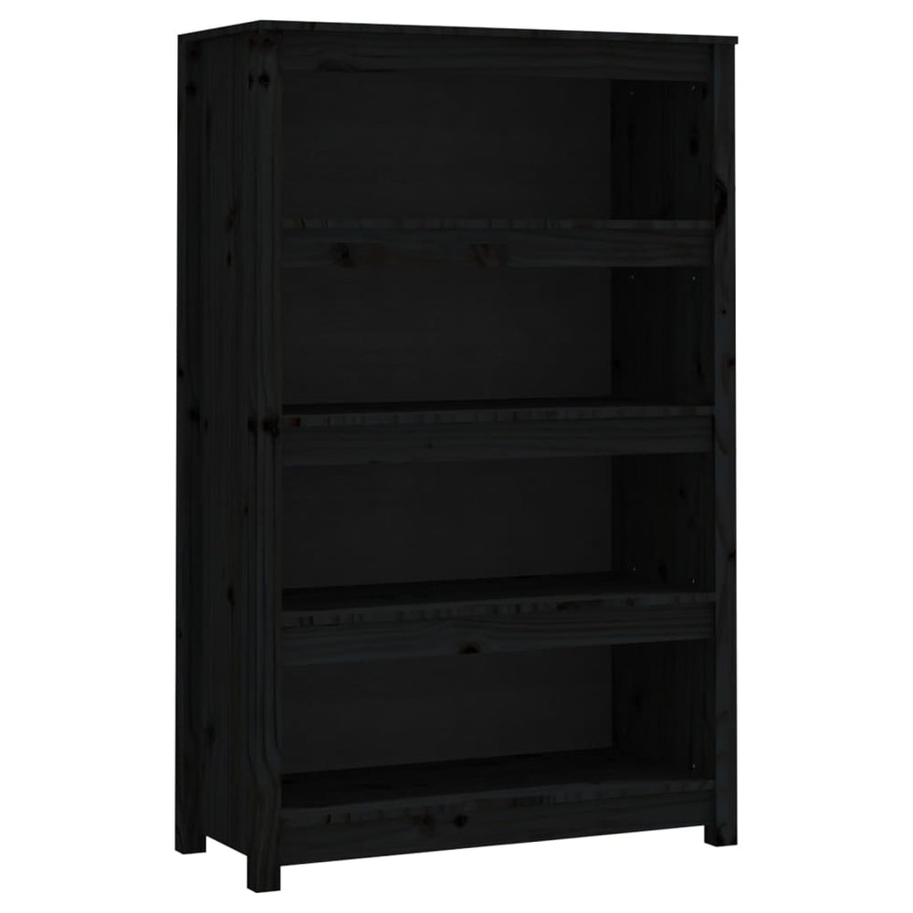 Boekenkast 80x35x126 cm massief grenenhout zwart MeubelReus