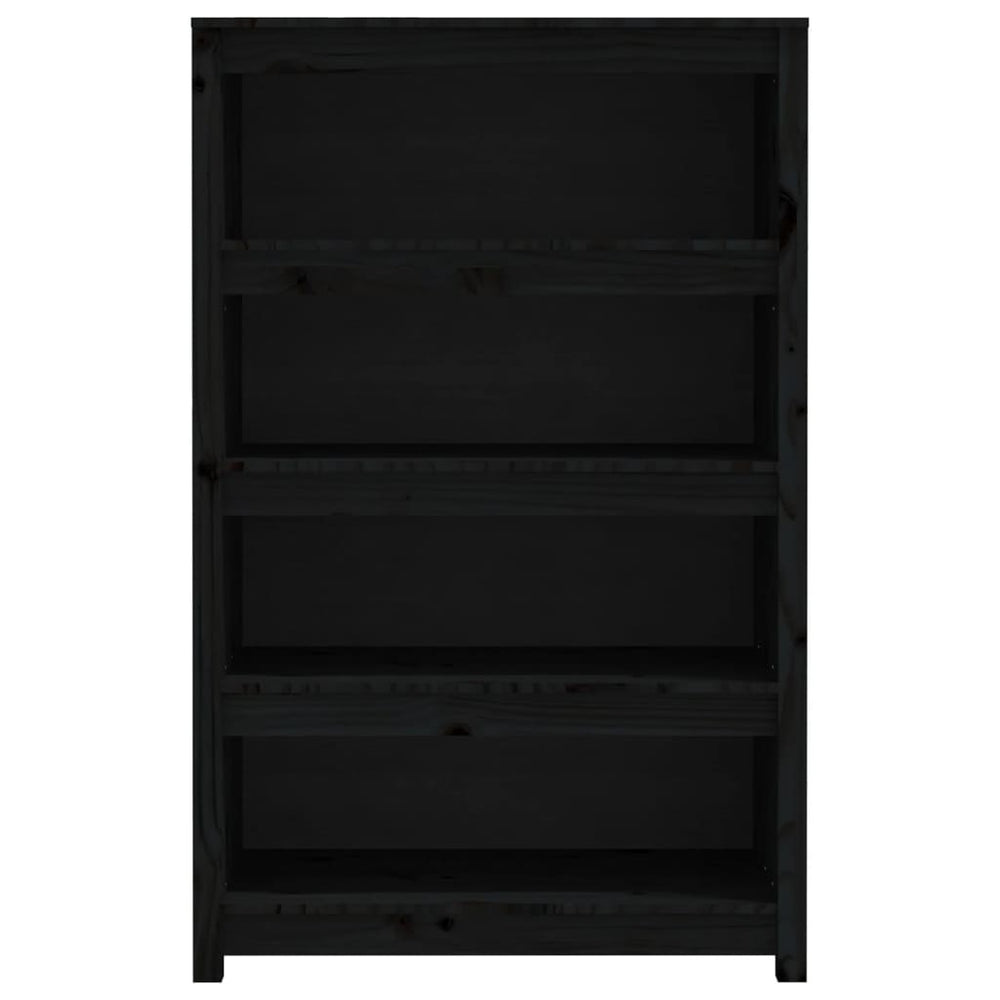 Boekenkast 80x35x126 cm massief grenenhout zwart MeubelReus