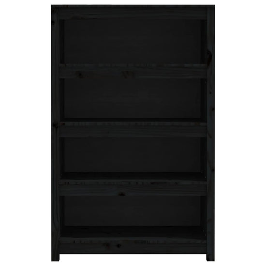 Boekenkast 80x35x126 cm massief grenenhout zwart MeubelReus