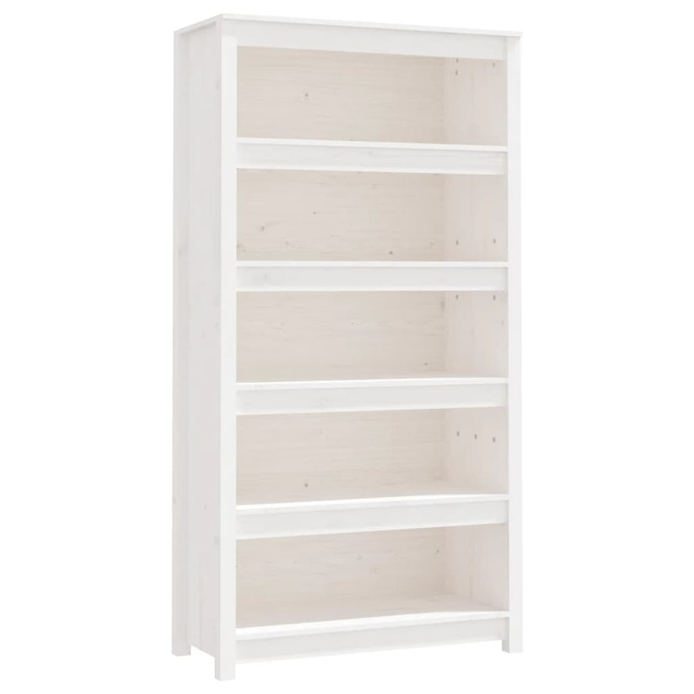 Boekenkast 80x35x154 cm massief grenenhout wit MeubelReus