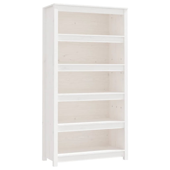 Boekenkast 80x35x154 cm massief grenenhout wit MeubelReus