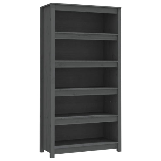 Boekenkast 80x35x154 cm massief grenenhout grijs MeubelReus