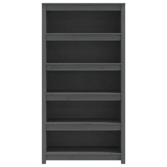 Boekenkast 80x35x154 cm massief grenenhout grijs MeubelReus