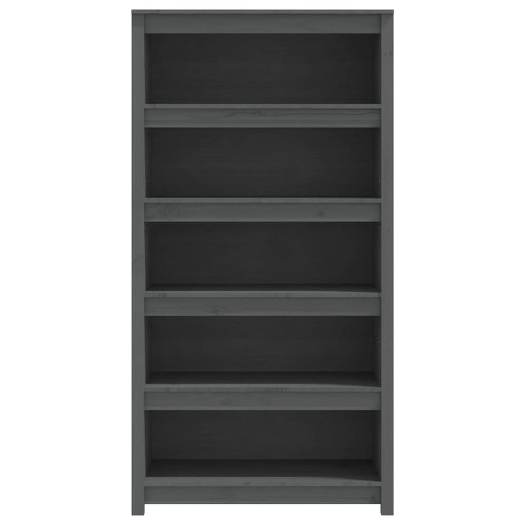 Boekenkast 80x35x154 cm massief grenenhout grijs MeubelReus
