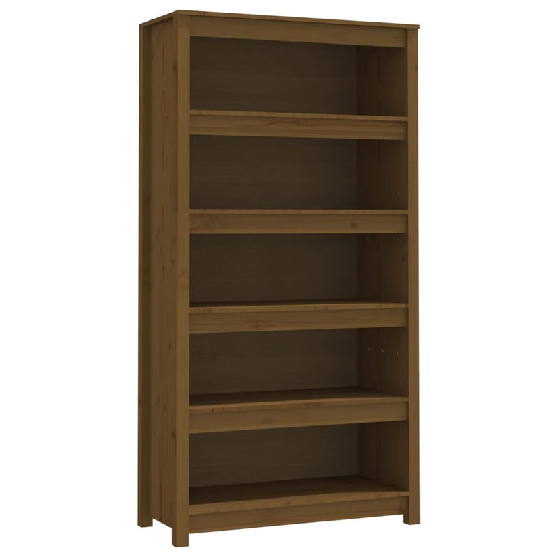Boekenkast 80x35x154 cm massief grenenhout honingbruin MeubelReus