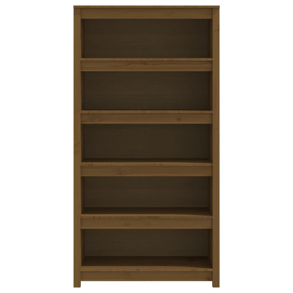 Boekenkast 80x35x154 cm massief grenenhout honingbruin MeubelReus