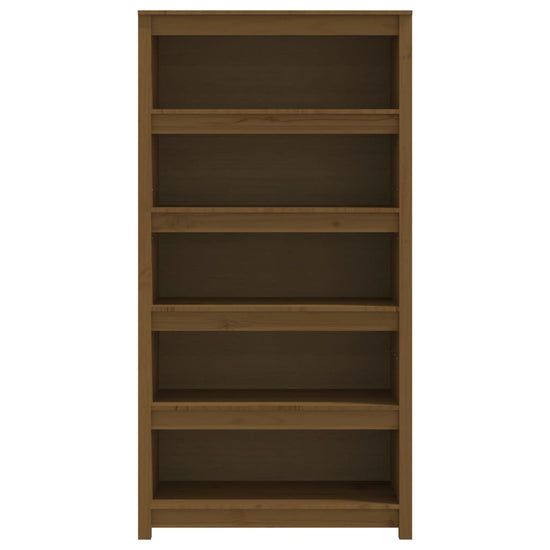 Boekenkast 80x35x154 cm massief grenenhout honingbruin MeubelReus