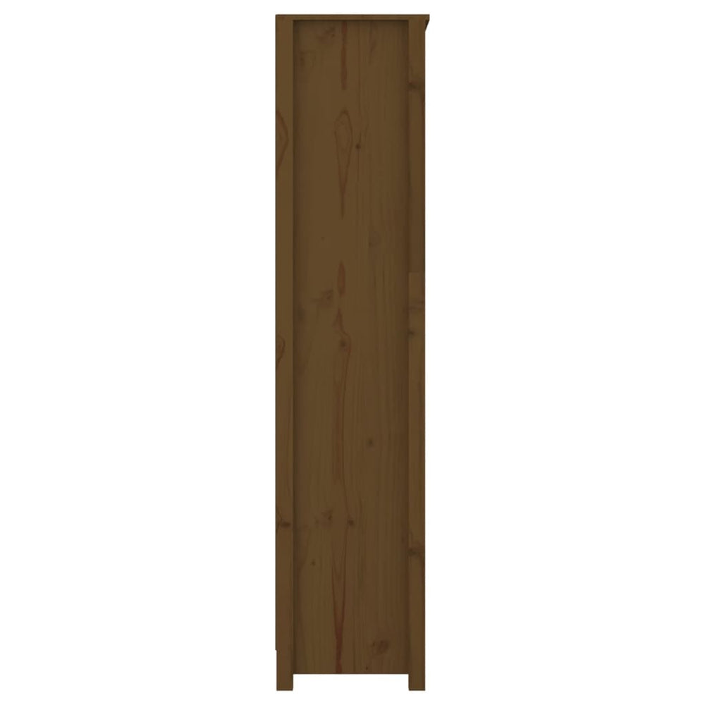 Boekenkast 80x35x154 cm massief grenenhout honingbruin MeubelReus