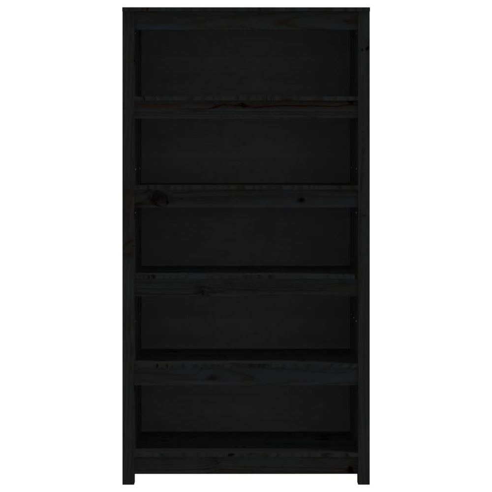 Boekenkast 80x35x154 cm massief grenenhout zwart MeubelReus