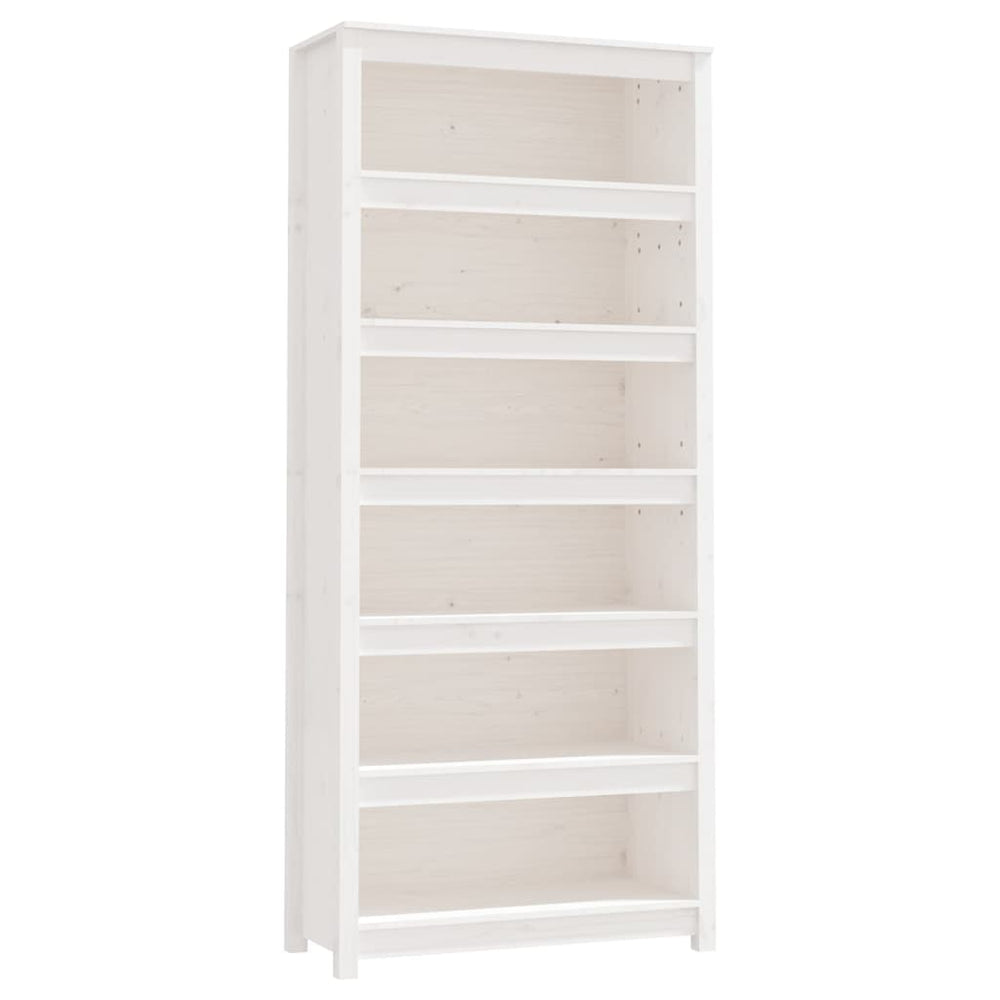 Boekenkast 80x35x183 cm massief grenenhout wit MeubelReus