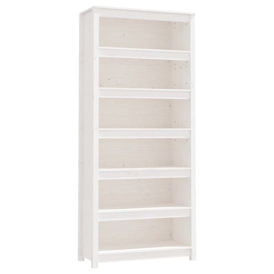 Boekenkast 80x35x183 cm massief grenenhout wit MeubelReus