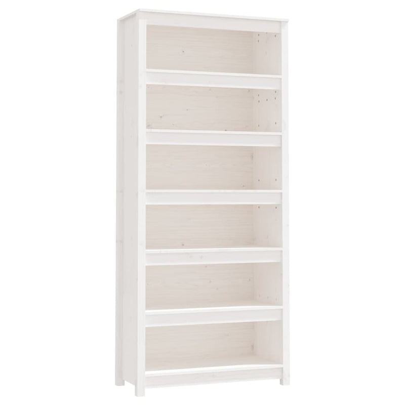 Boekenkast 80x35x183 cm massief grenenhout wit MeubelReus