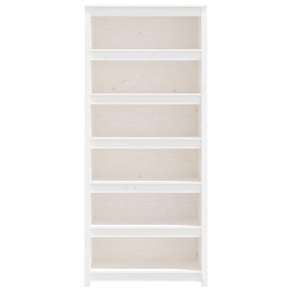 Boekenkast 80x35x183 cm massief grenenhout wit MeubelReus