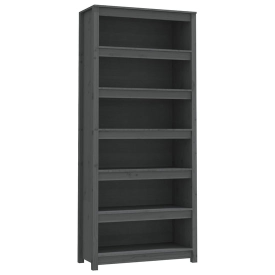 Boekenkast 80x35x183 cm massief grenenhout grijs MeubelReus