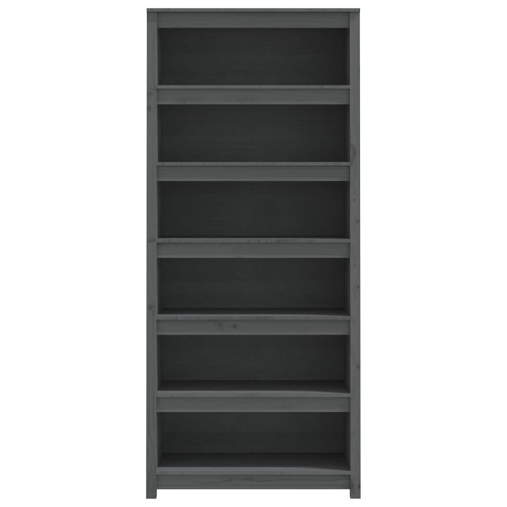 Boekenkast 80x35x183 cm massief grenenhout grijs MeubelReus