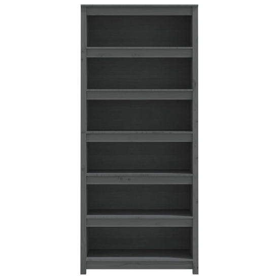 Boekenkast 80x35x183 cm massief grenenhout grijs MeubelReus