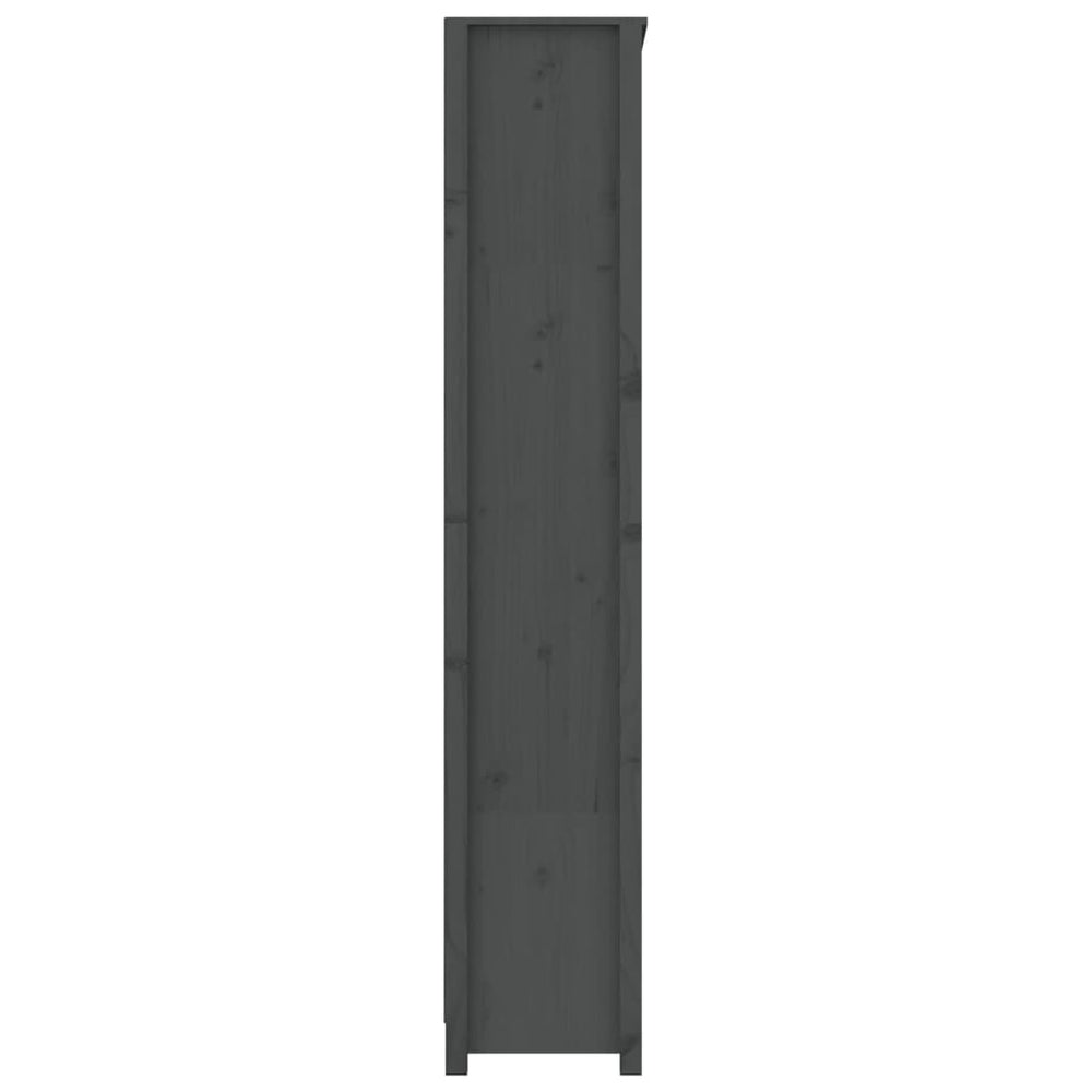 Boekenkast 80x35x183 cm massief grenenhout grijs MeubelReus