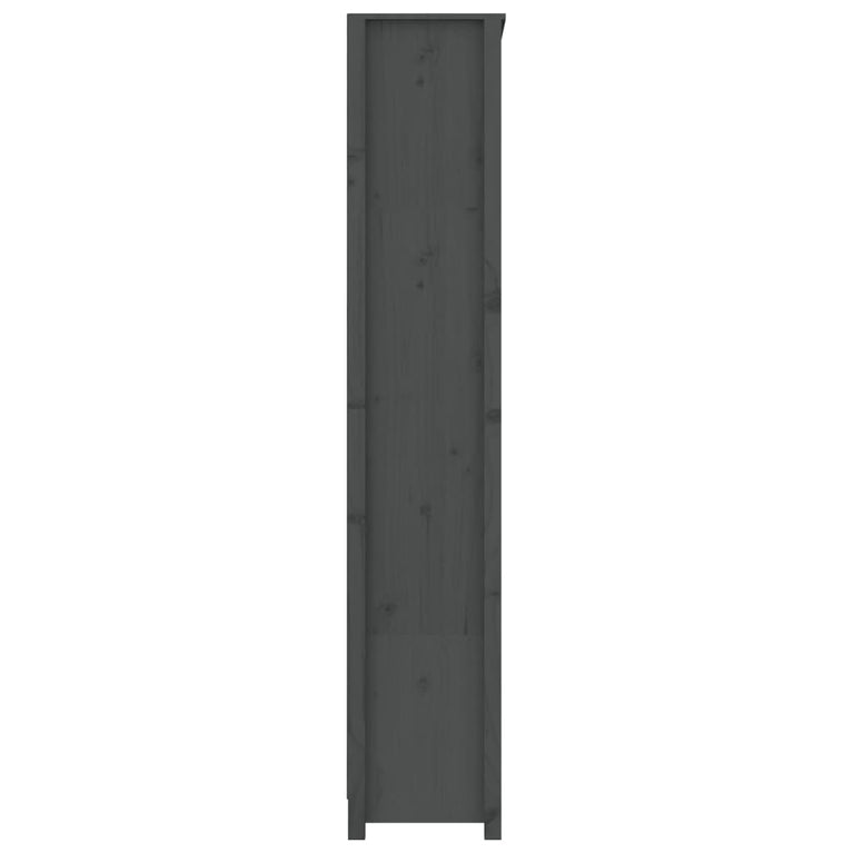 Boekenkast 80x35x183 cm massief grenenhout grijs MeubelReus