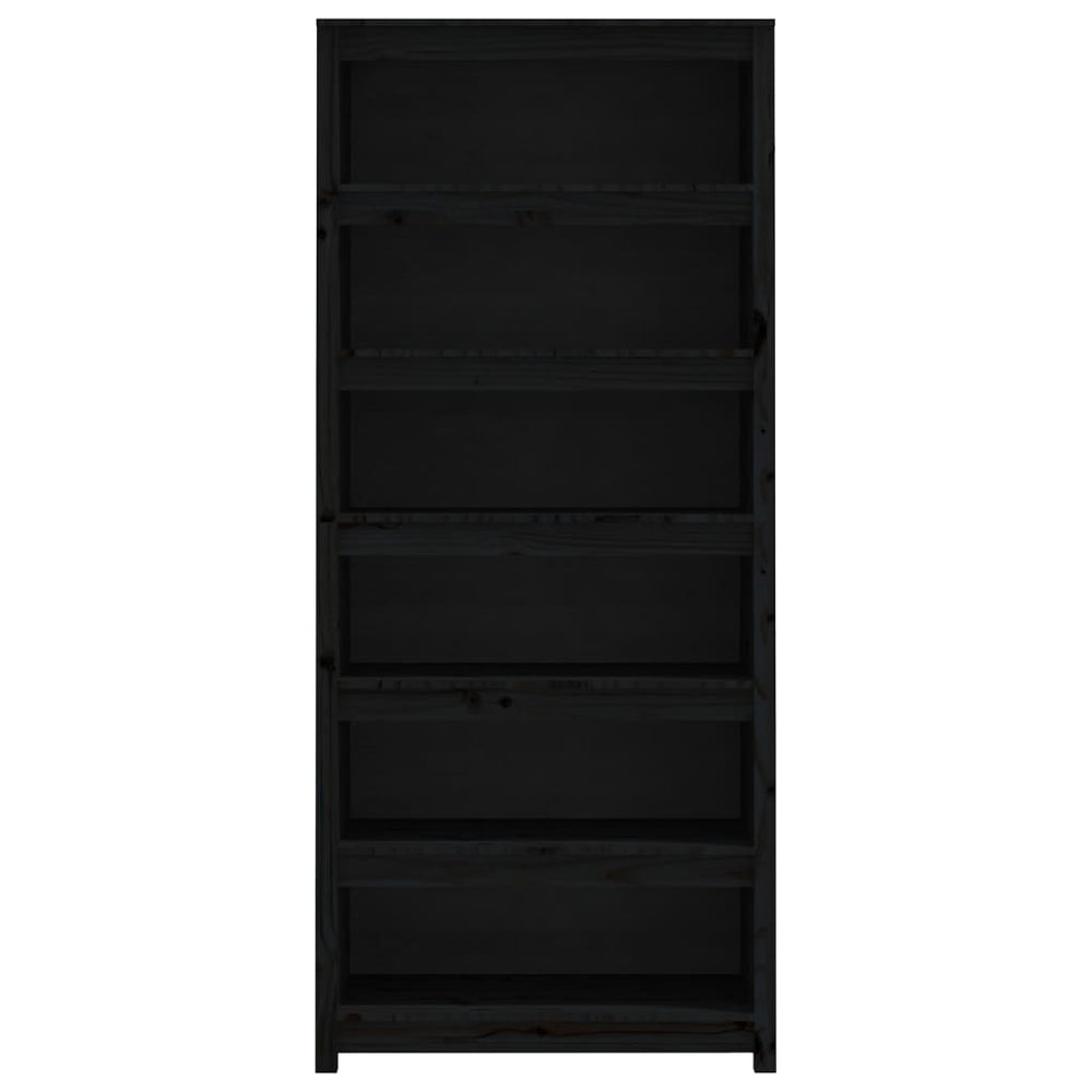 Boekenkast 80x35x183 cm massief grenenhout zwart MeubelReus