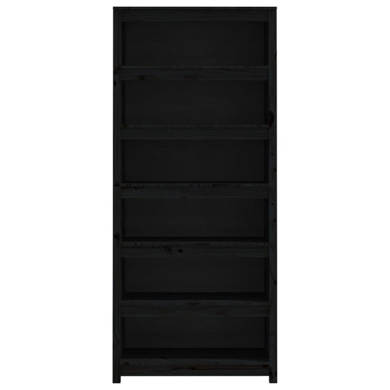 Boekenkast 80x35x183 cm massief grenenhout zwart MeubelReus