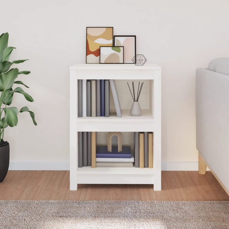 Boekenkast 50x35x68 cm massief grenenhout wit MeubelReus