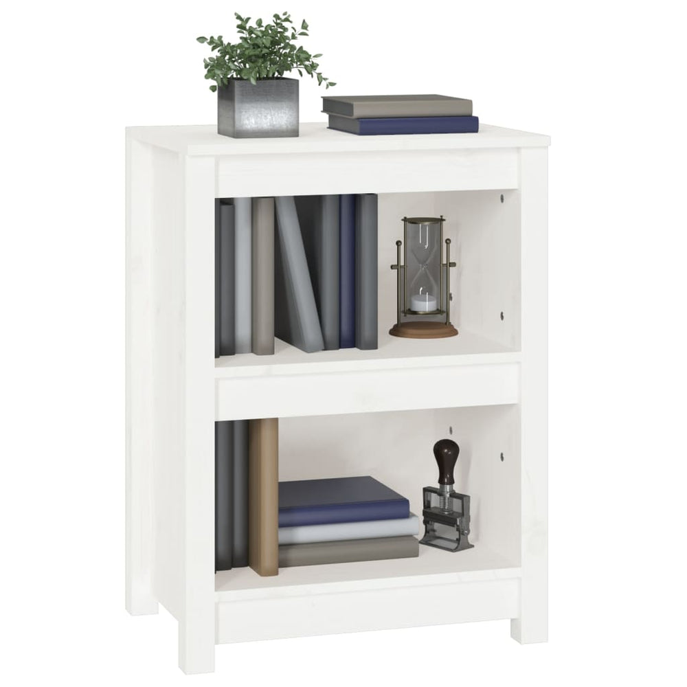 Boekenkast 50x35x68 cm massief grenenhout wit MeubelReus