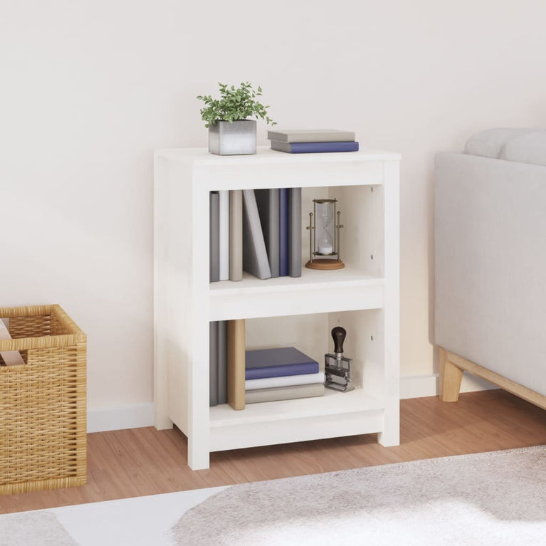 Boekenkast 50x35x68 cm massief grenenhout wit MeubelReus