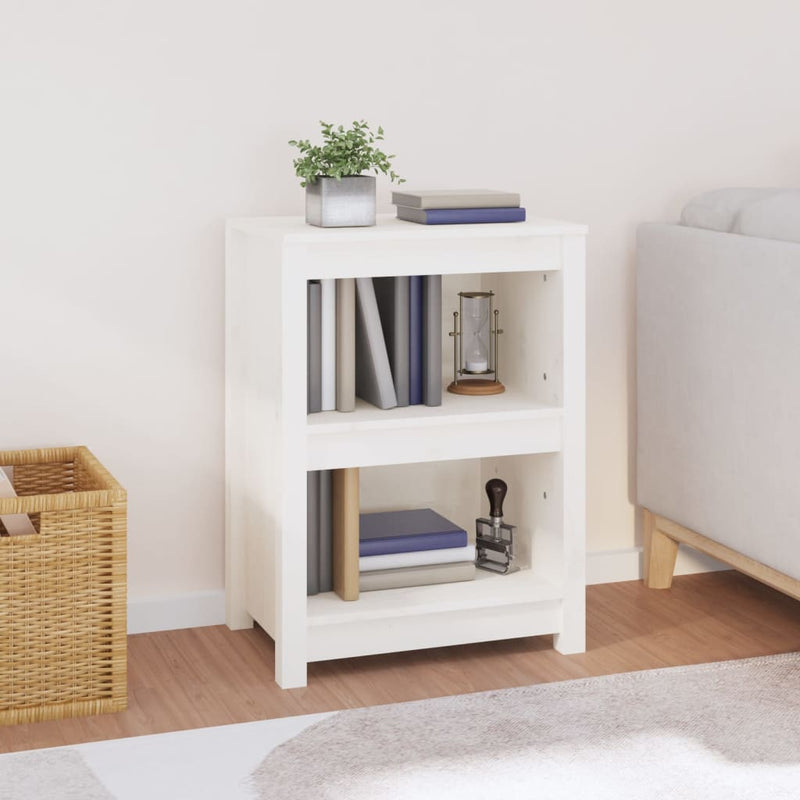 Boekenkast 50x35x68 cm massief grenenhout wit MeubelReus
