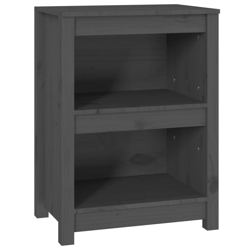 Boekenkast 50x35x68 cm massief grenenhout grijs MeubelReus