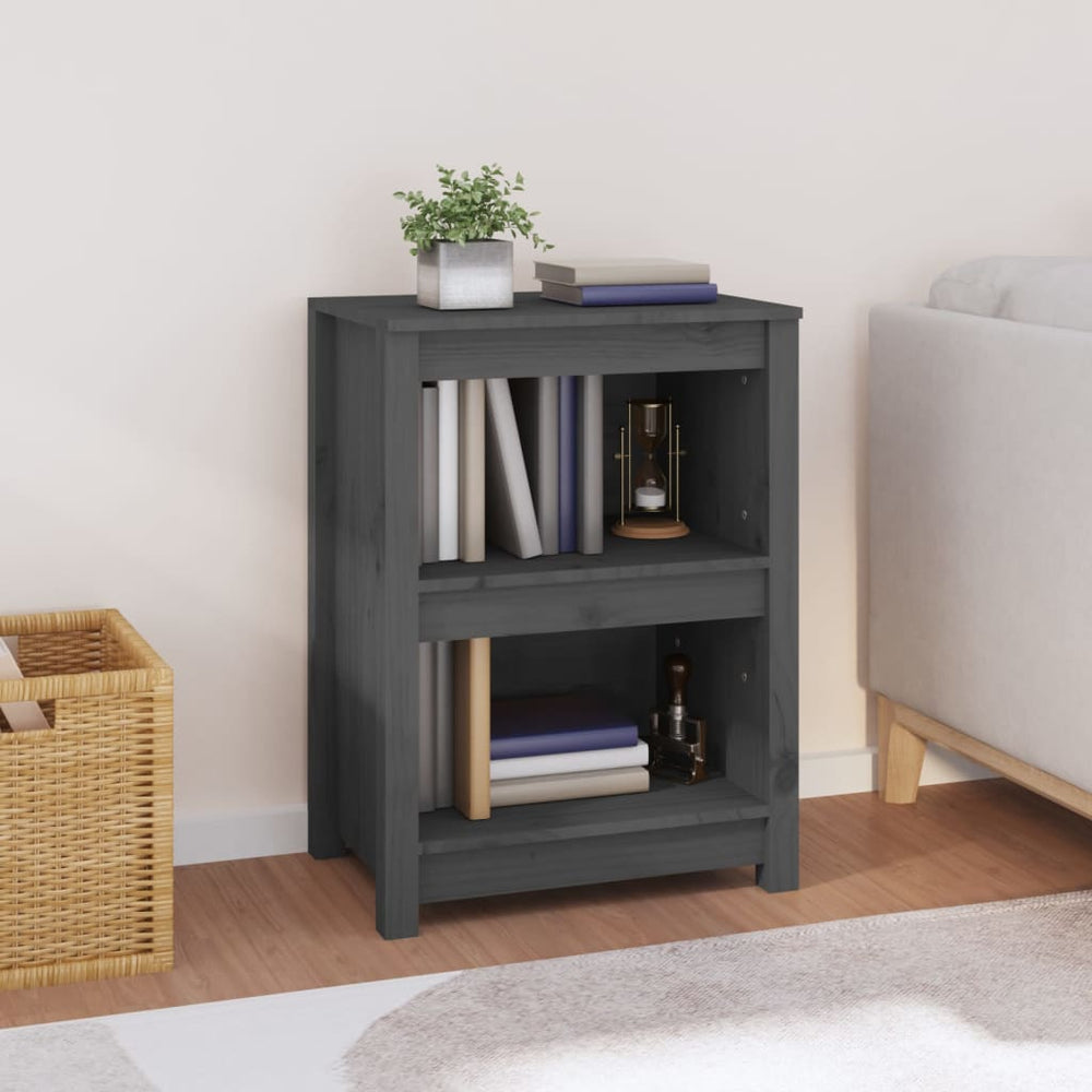 Boekenkast 50x35x68 cm massief grenenhout grijs MeubelReus