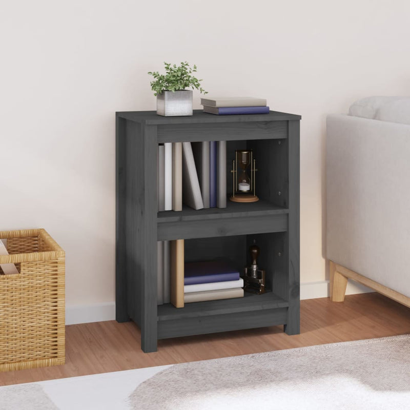 Boekenkast 50x35x68 cm massief grenenhout grijs MeubelReus