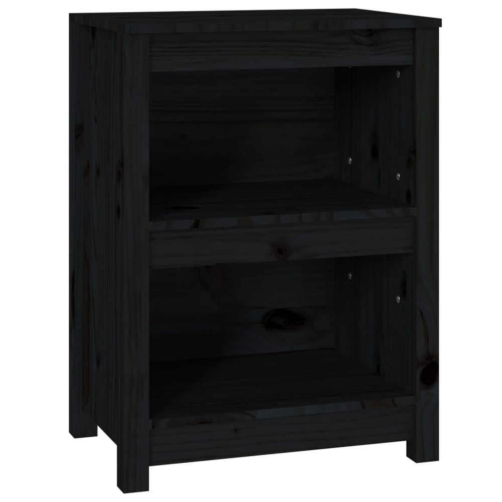 Boekenkast 50x35x68 cm massief grenenhout zwart MeubelReus