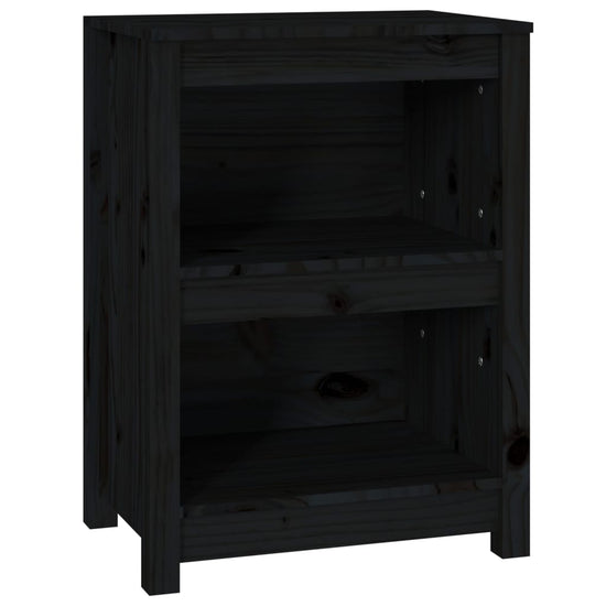 Boekenkast 50x35x68 cm massief grenenhout zwart MeubelReus