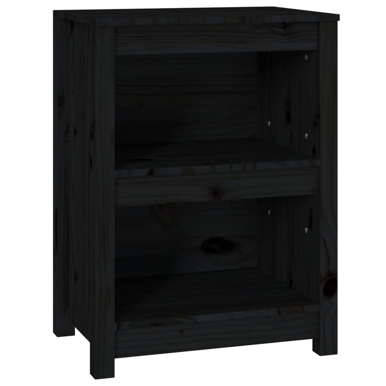 Boekenkast 50x35x68 cm massief grenenhout zwart MeubelReus