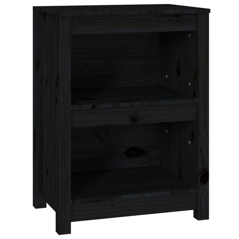 Boekenkast 50x35x68 cm massief grenenhout zwart MeubelReus