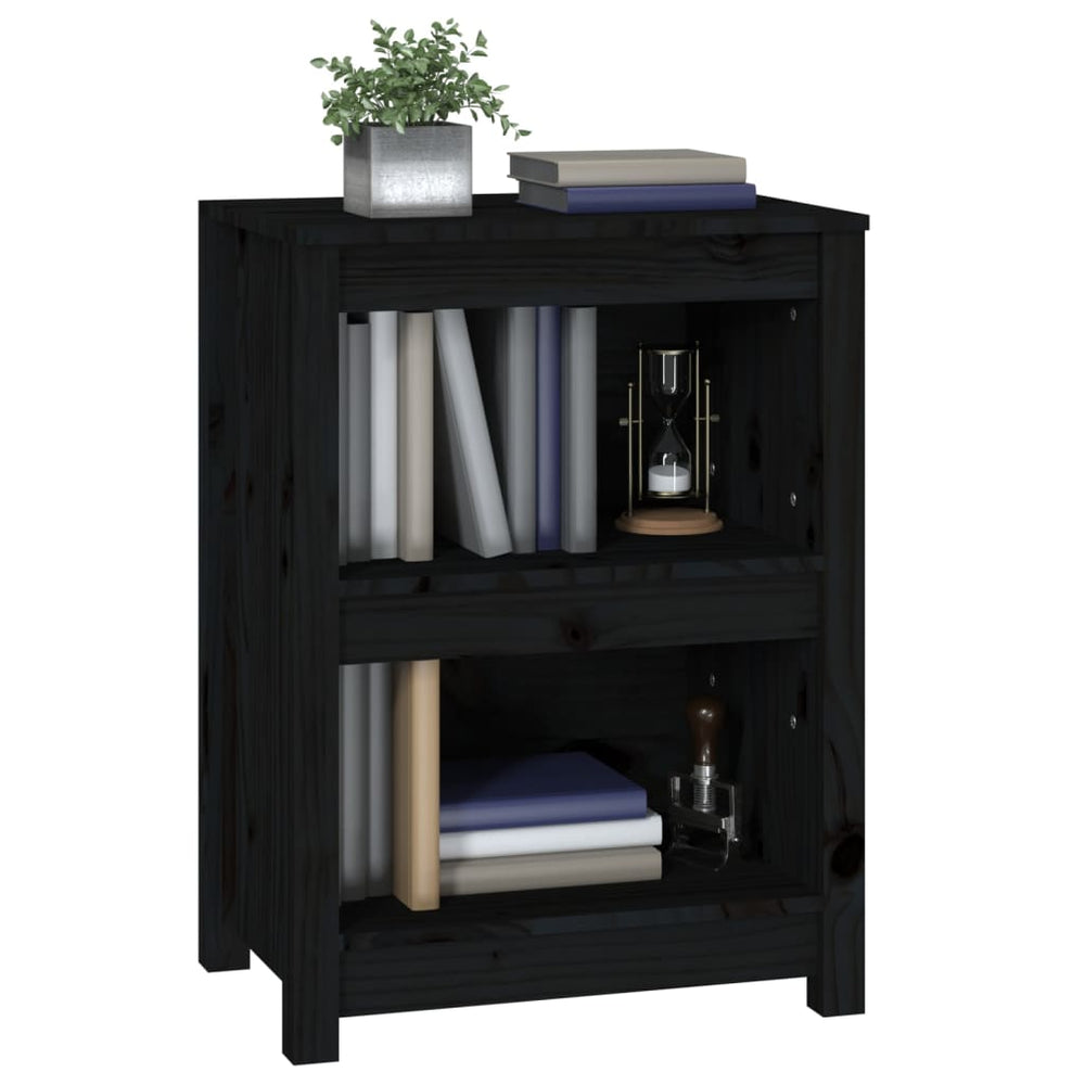 Boekenkast 50x35x68 cm massief grenenhout zwart MeubelReus