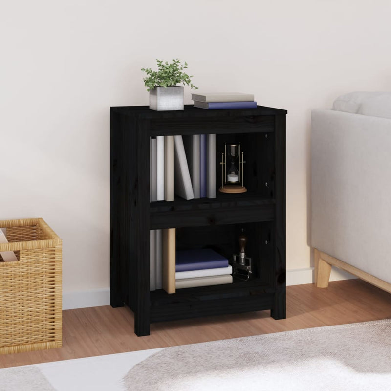 Boekenkast 50x35x68 cm massief grenenhout zwart MeubelReus