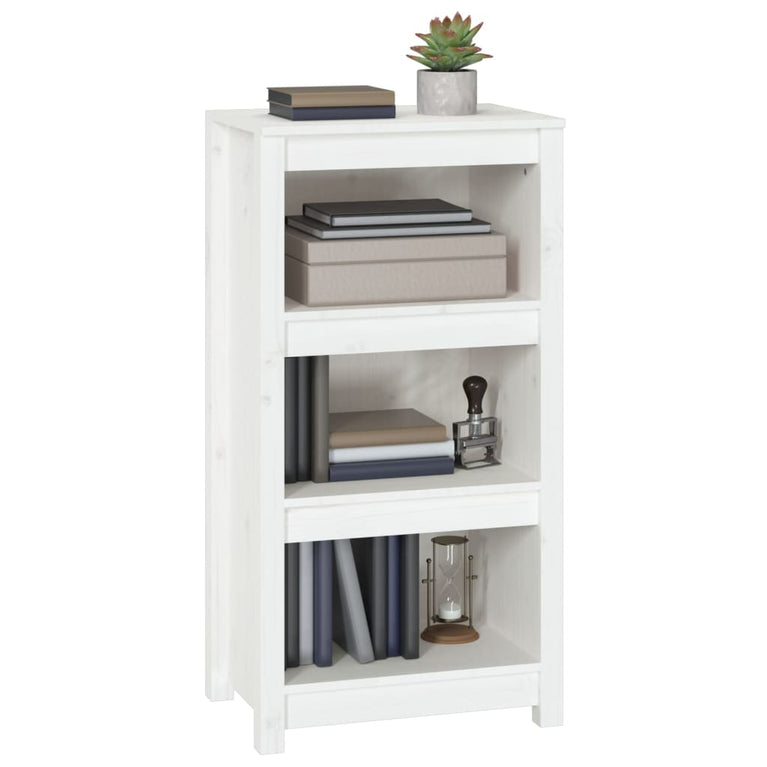 Boekenkast 50x35x97 cm massief grenenhout wit MeubelReus