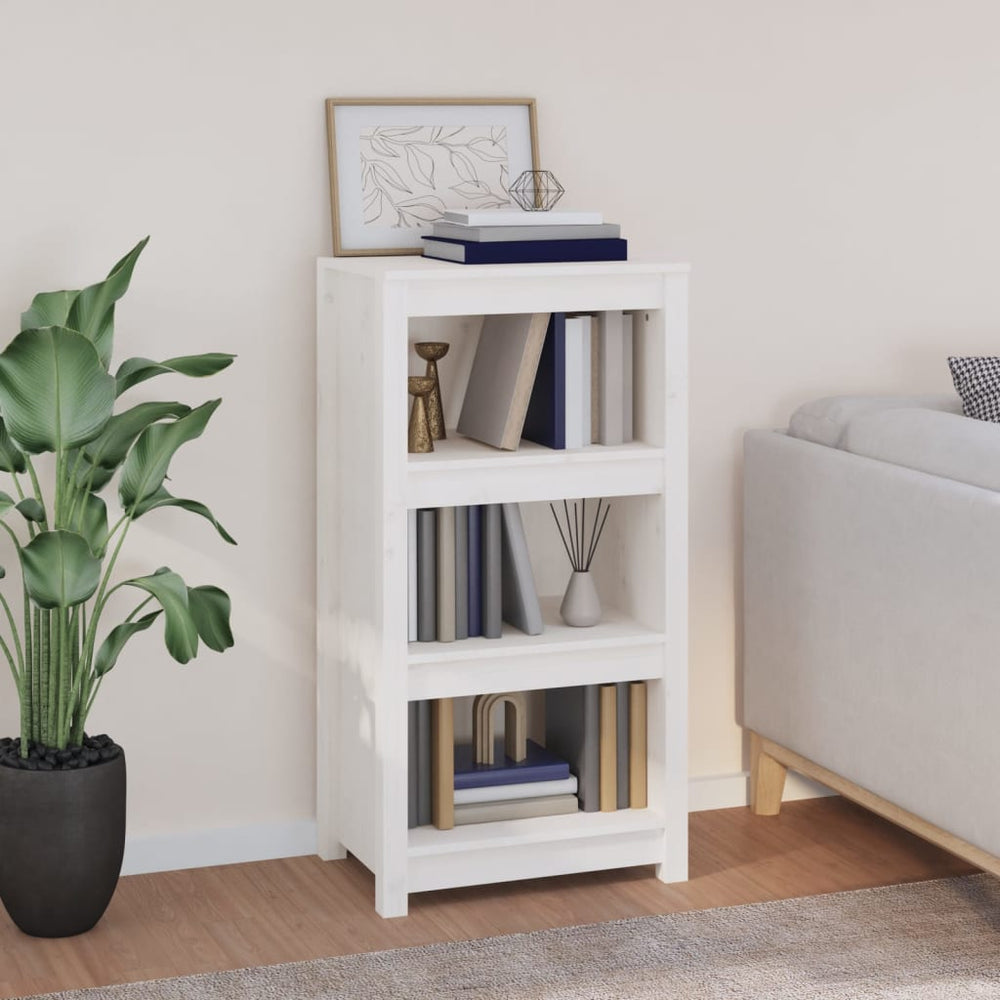Boekenkast 50x35x97 cm massief grenenhout wit MeubelReus