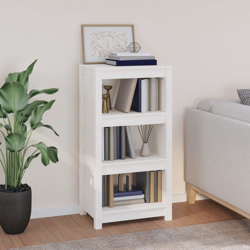Boekenkast 50x35x97 cm massief grenenhout wit MeubelReus