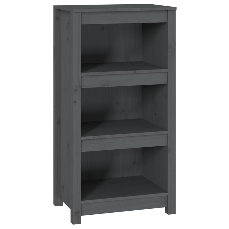 Boekenkast 50x35x97 cm massief grenenhout grijs MeubelReus