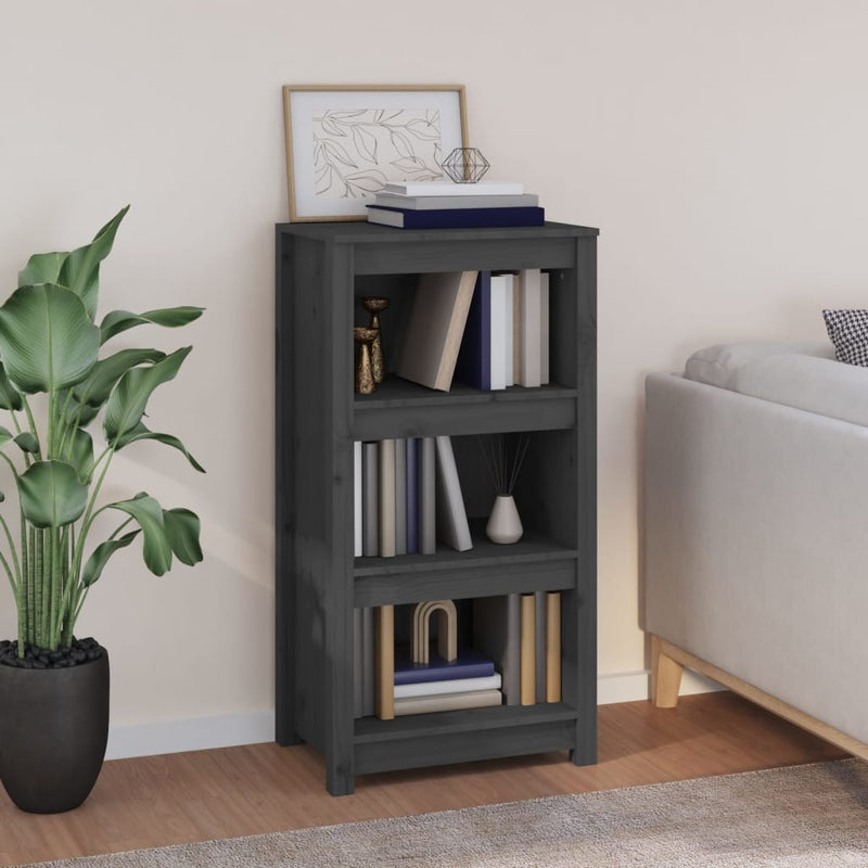Boekenkast 50x35x97 cm massief grenenhout grijs MeubelReus
