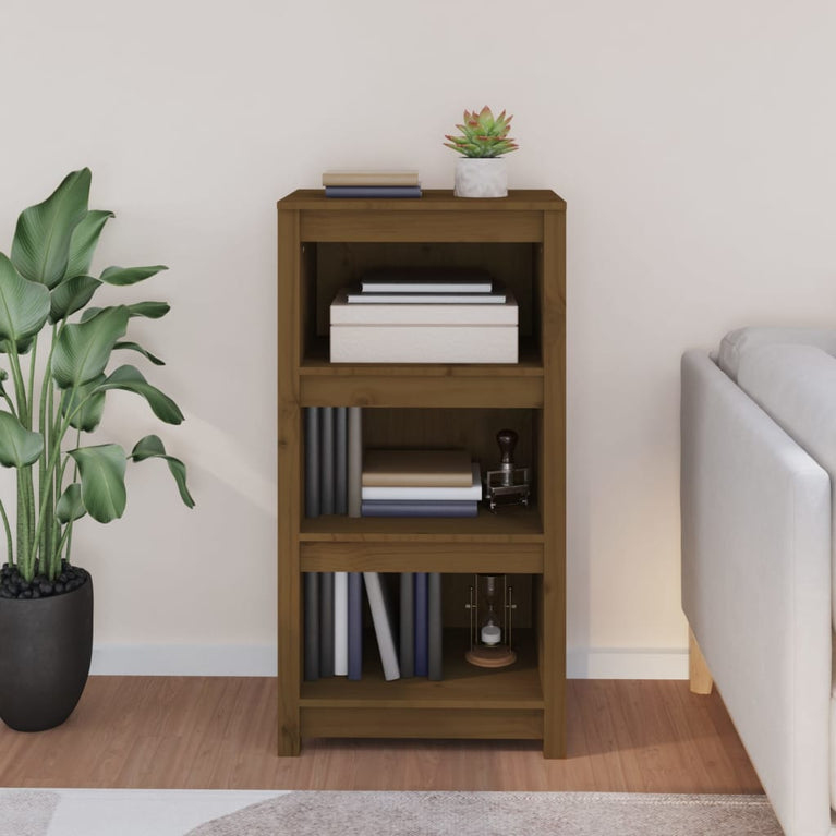 Boekenkast 50x35x97 cm massief grenenhout honingbruin MeubelReus