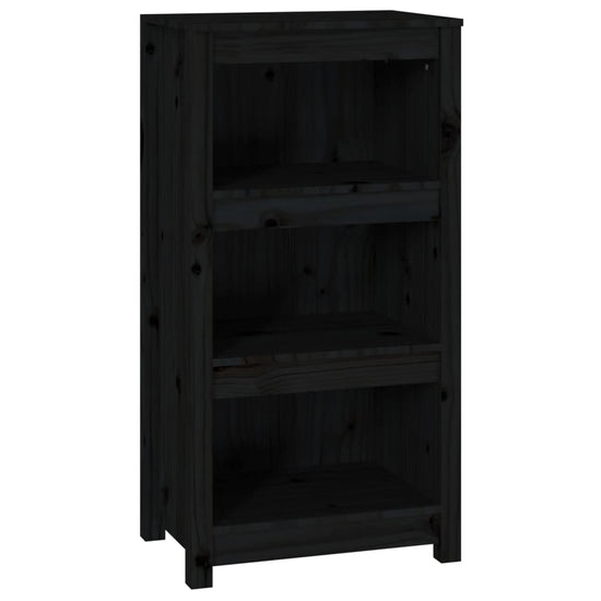 Boekenkast 50x35x97 cm massief grenenhout zwart MeubelReus
