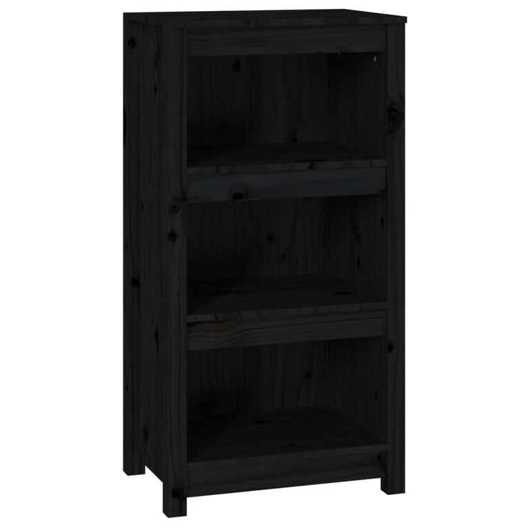 Boekenkast 50x35x97 cm massief grenenhout zwart MeubelReus