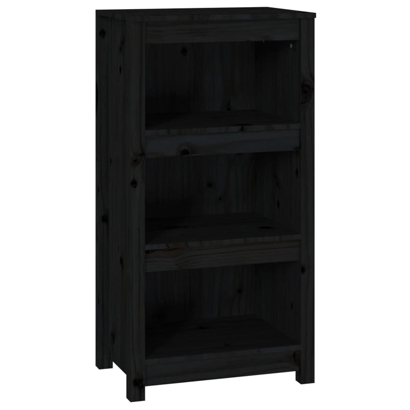 Boekenkast 50x35x97 cm massief grenenhout zwart MeubelReus