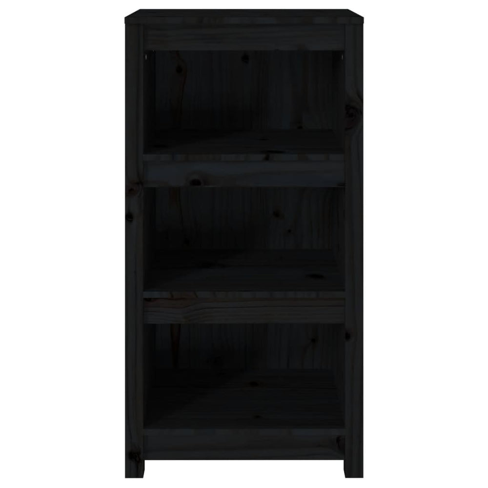 Boekenkast 50x35x97 cm massief grenenhout zwart MeubelReus